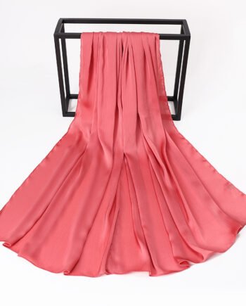 Terracotta Silk Crepe Scarf