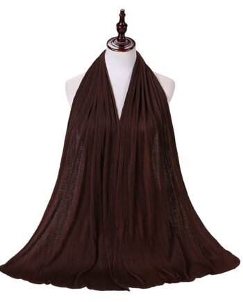 Soft Cotton Jersey Dark Brown Scarf