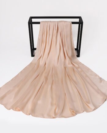 Beige Silk Crepe Scarf